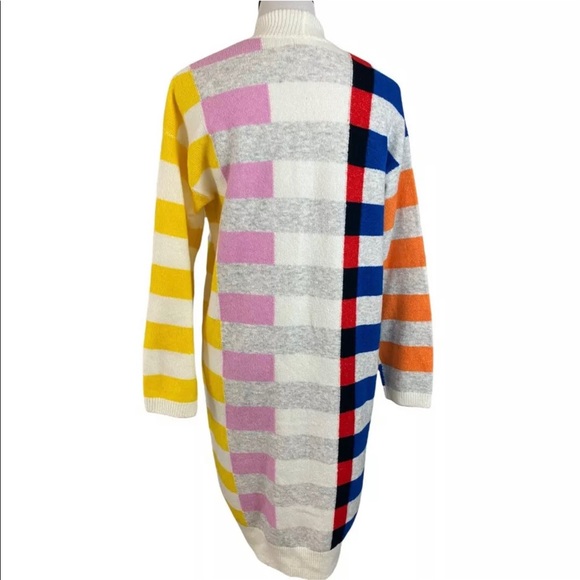 Lego x Target NWT Multicolor Brick Striped Longer Length Cardigan Sweater XXS - Picture 2 of 5
